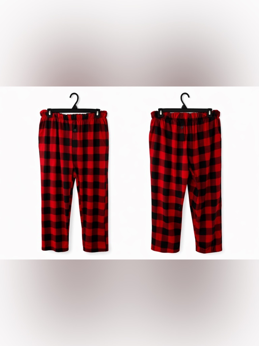Women's Red and Black Buffalo Plaid Lounge Trousers